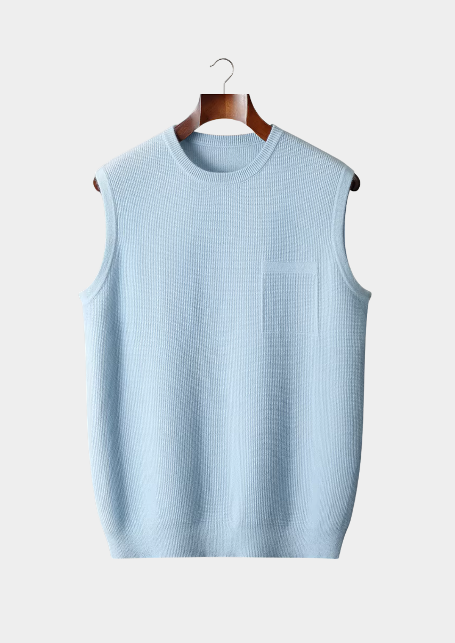 Men’s Crew Neck Vest – Minimalist Sleeveless Layer