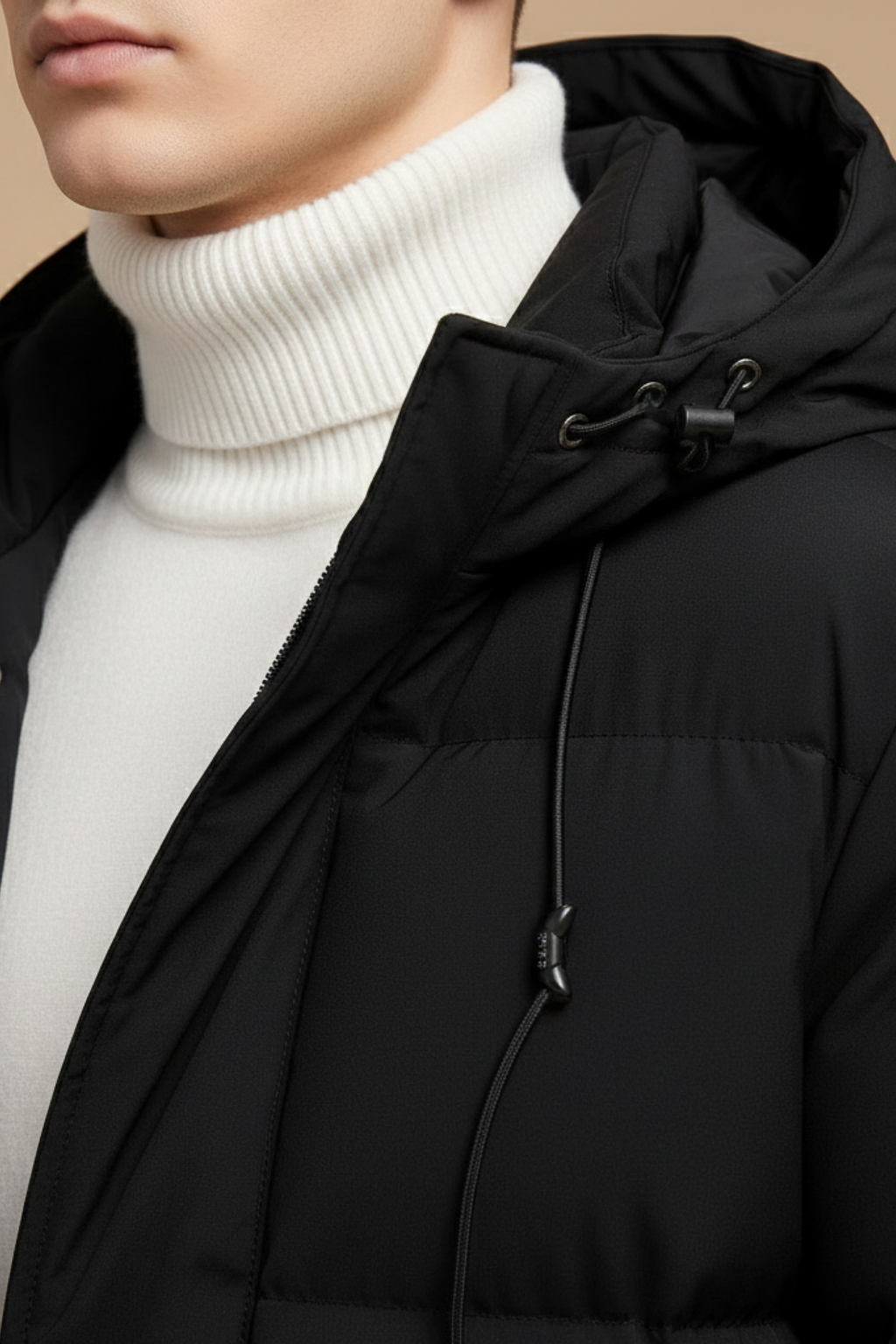 Men’s Insulated Parka Jacket – Longline Hooded Winter Coat with Quilted Design for Cold Weather Wear