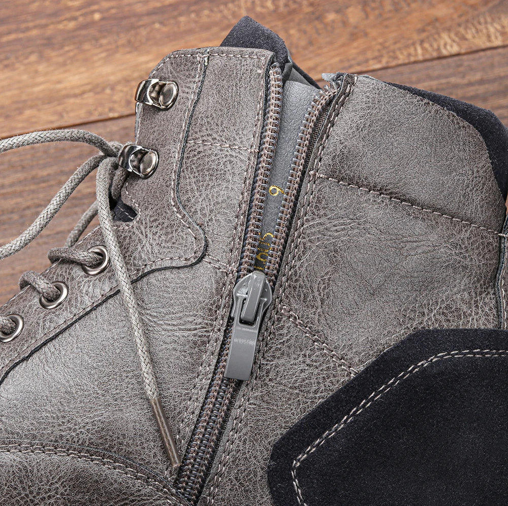 Men’s Lace-Up Dress Boots – Cap Toe, Winter Lug Sole