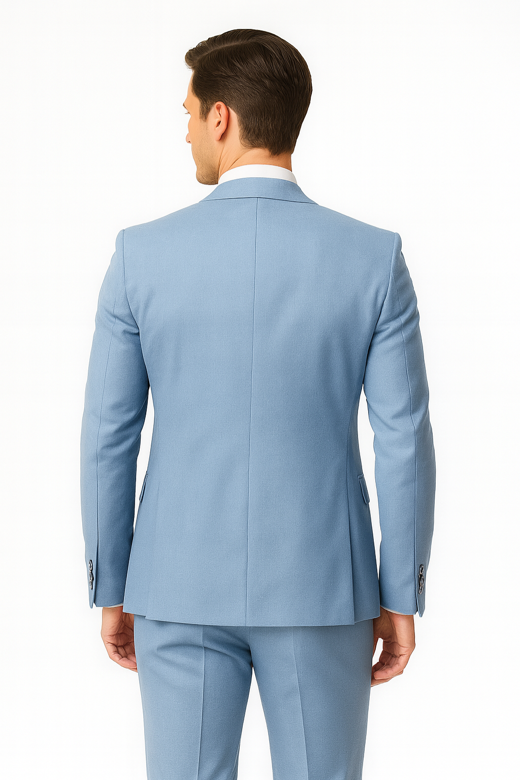 Men’s Light Blue Slim Fit Summer Suit – Lightweight Two-Piece Set