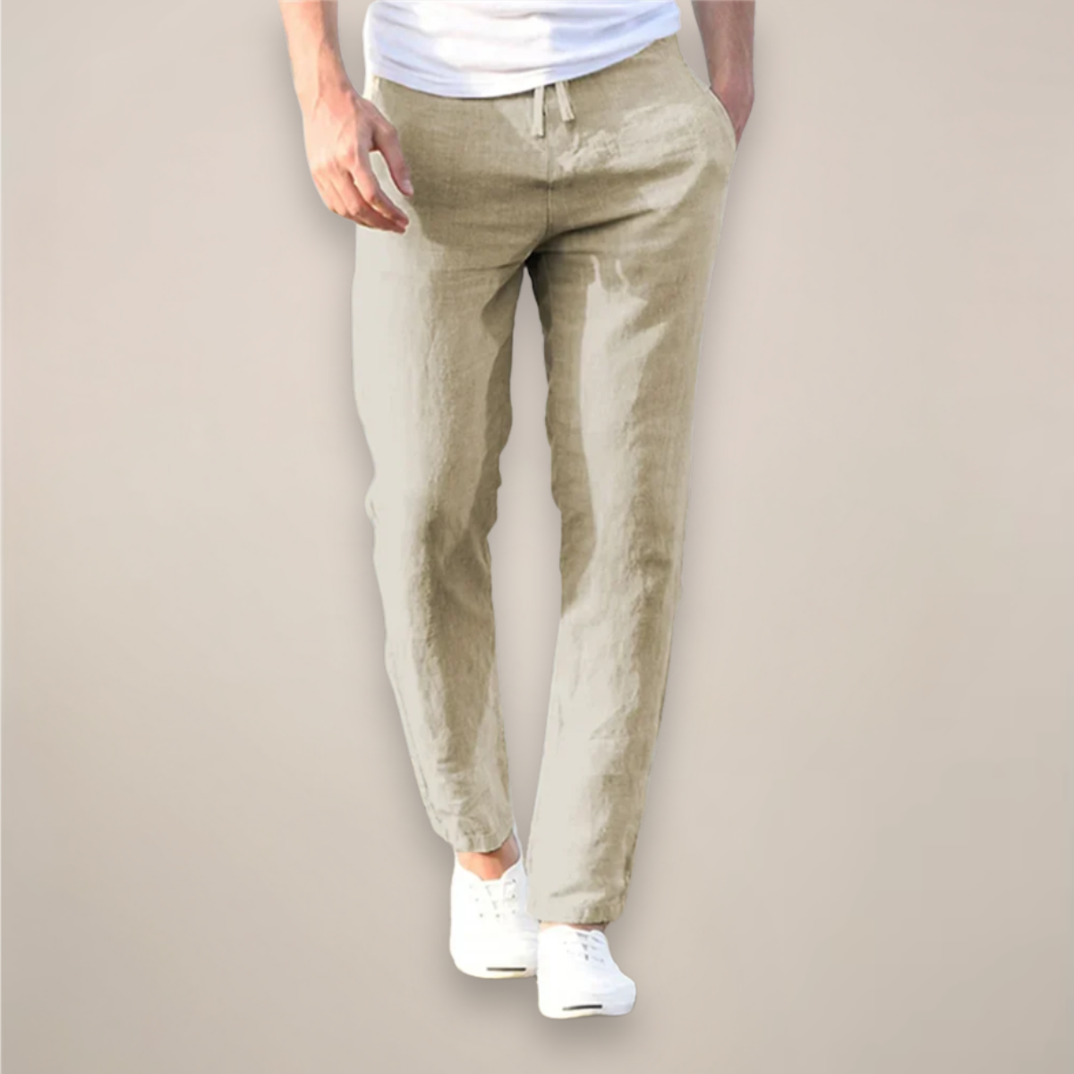 Men’s Lightweight Linen Trousers – Breathable Summer Pants for Everyday Comfort