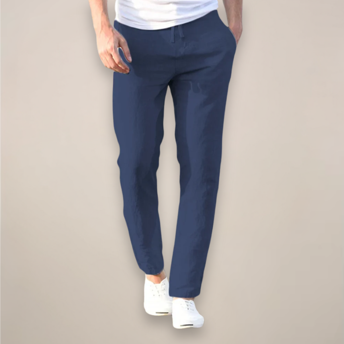 Men’s Lightweight Linen Trousers – Breathable Summer Pants for Everyday Comfort