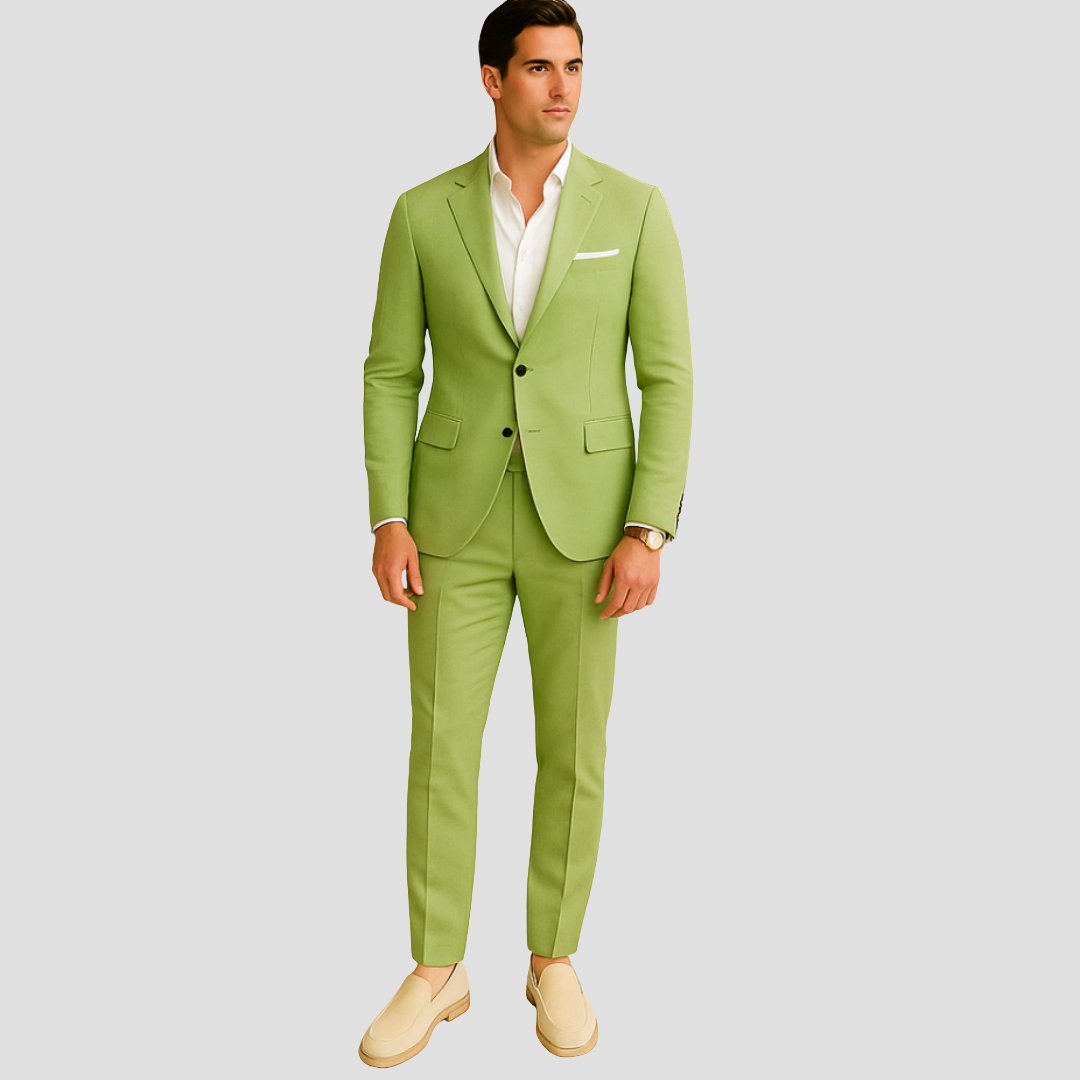Men's Linen Summer Suit – Structured Two-Piece for Refined Warm-Weather Dressing