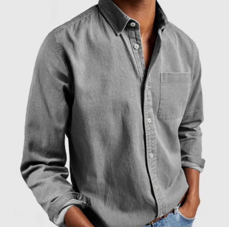 Men’s Long Sleeve Shirt – Classic Button-Down