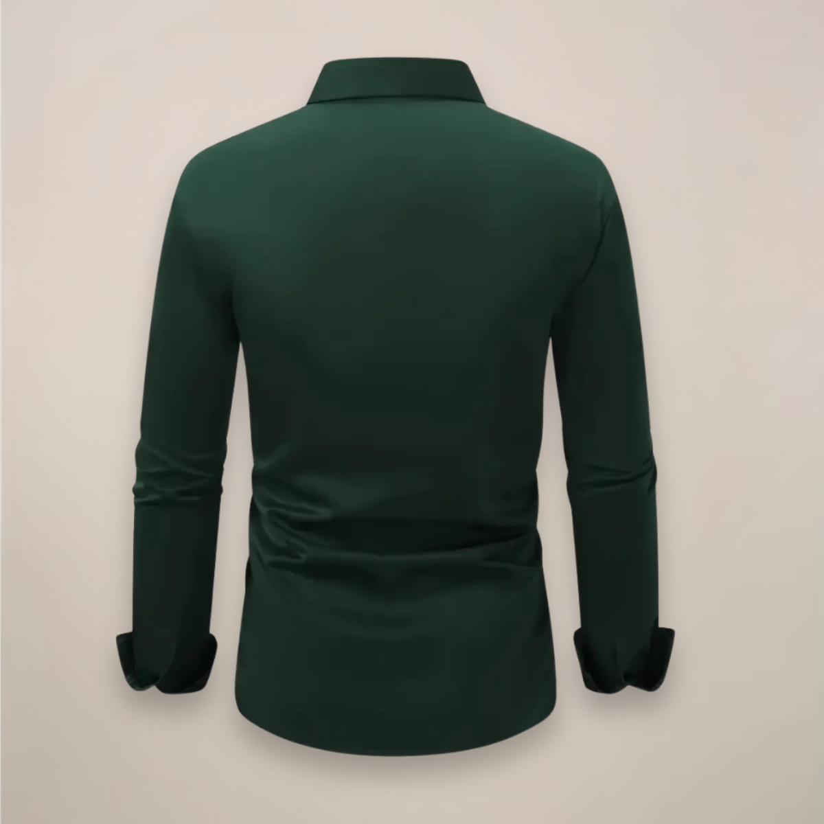 Men’s Long-Sleeve Shirt – Classic Notched Collar, Versatile Smart Style