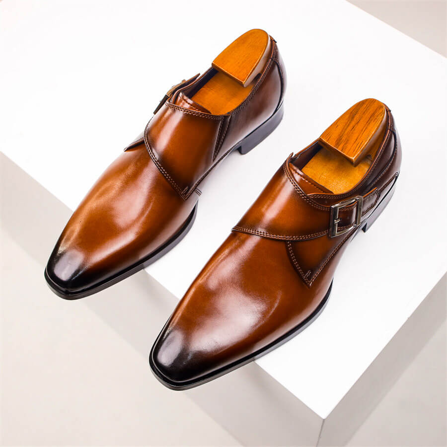 Men’s Monk Strap Dress Shoes – Classic Buckle Detail