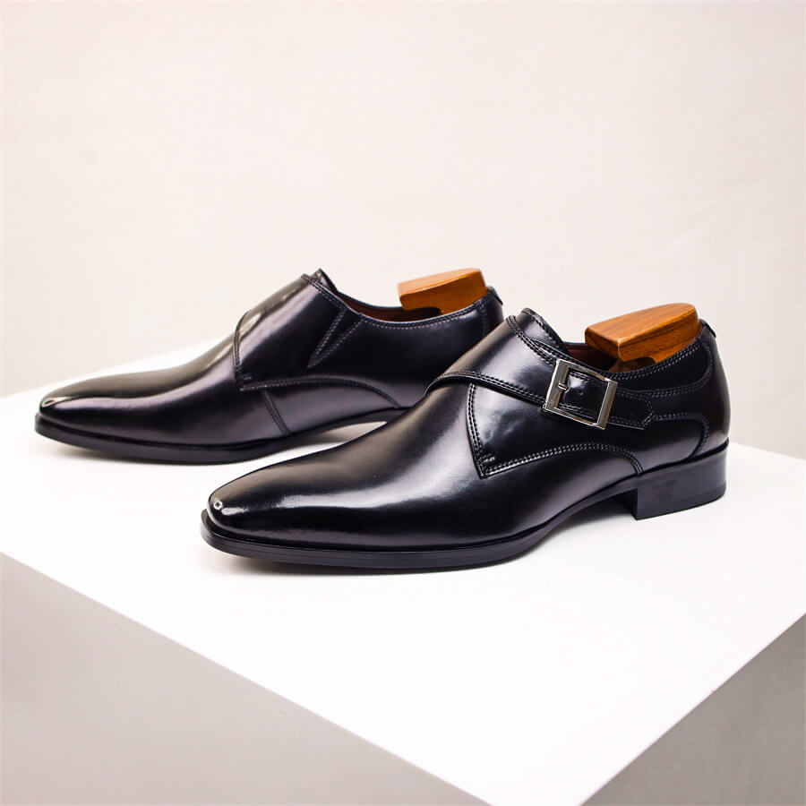 Men’s Monk Strap Dress Shoes – Classic Buckle Detail