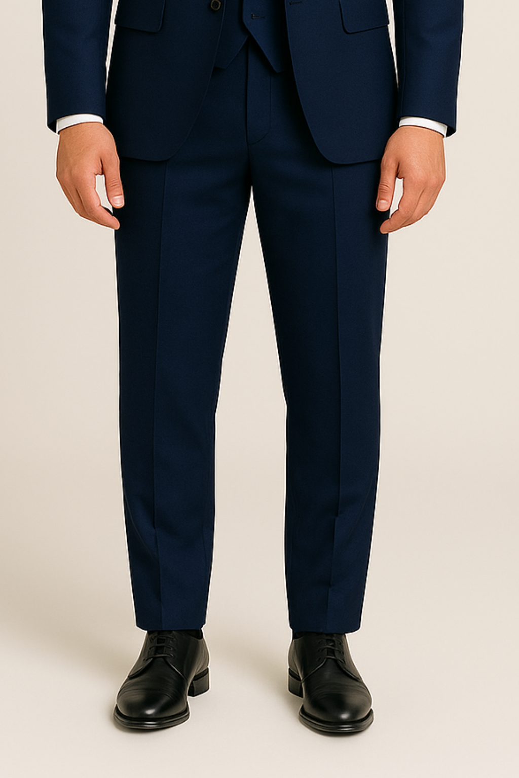 Men’s Navy Three-Piece Suit – Tailored Formal Suit