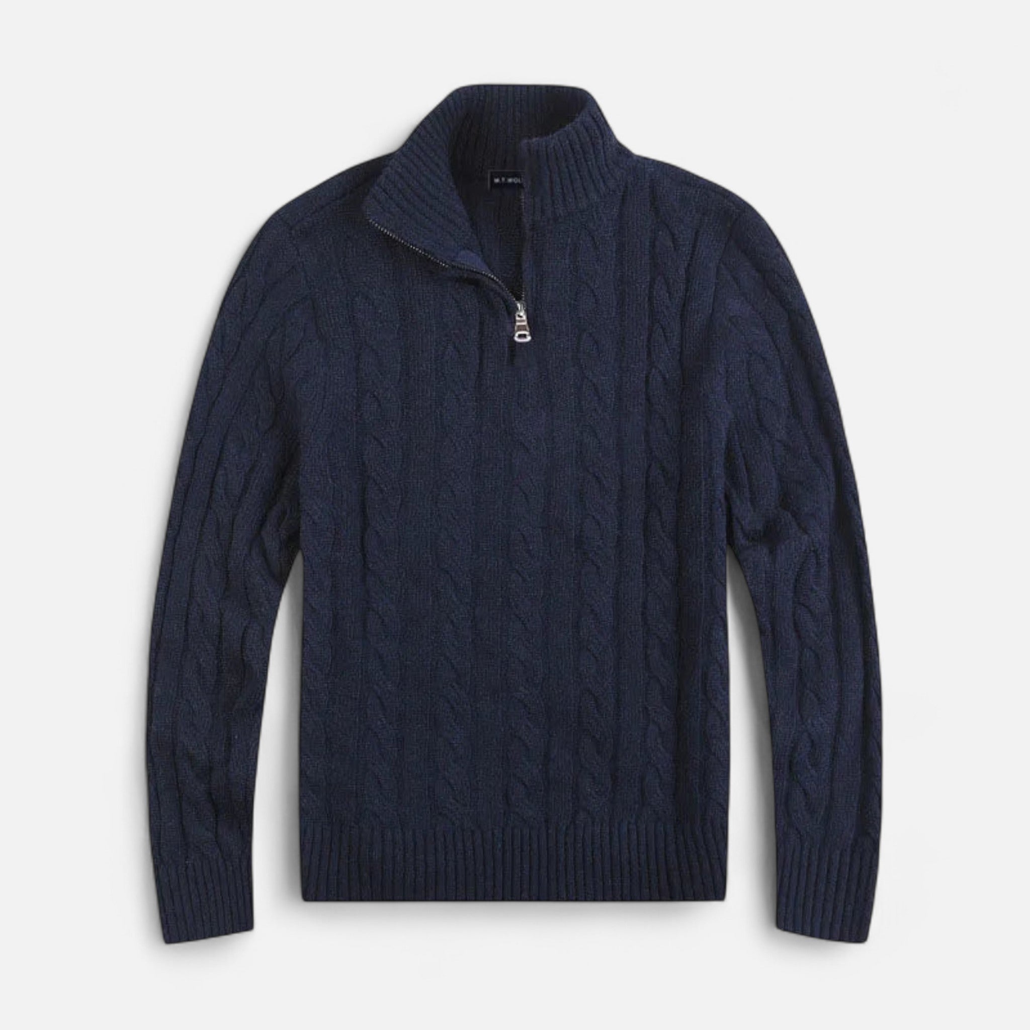 Men’s Open-Front Sweater with Subtle Stitch Detailing – Modern Layering Piece