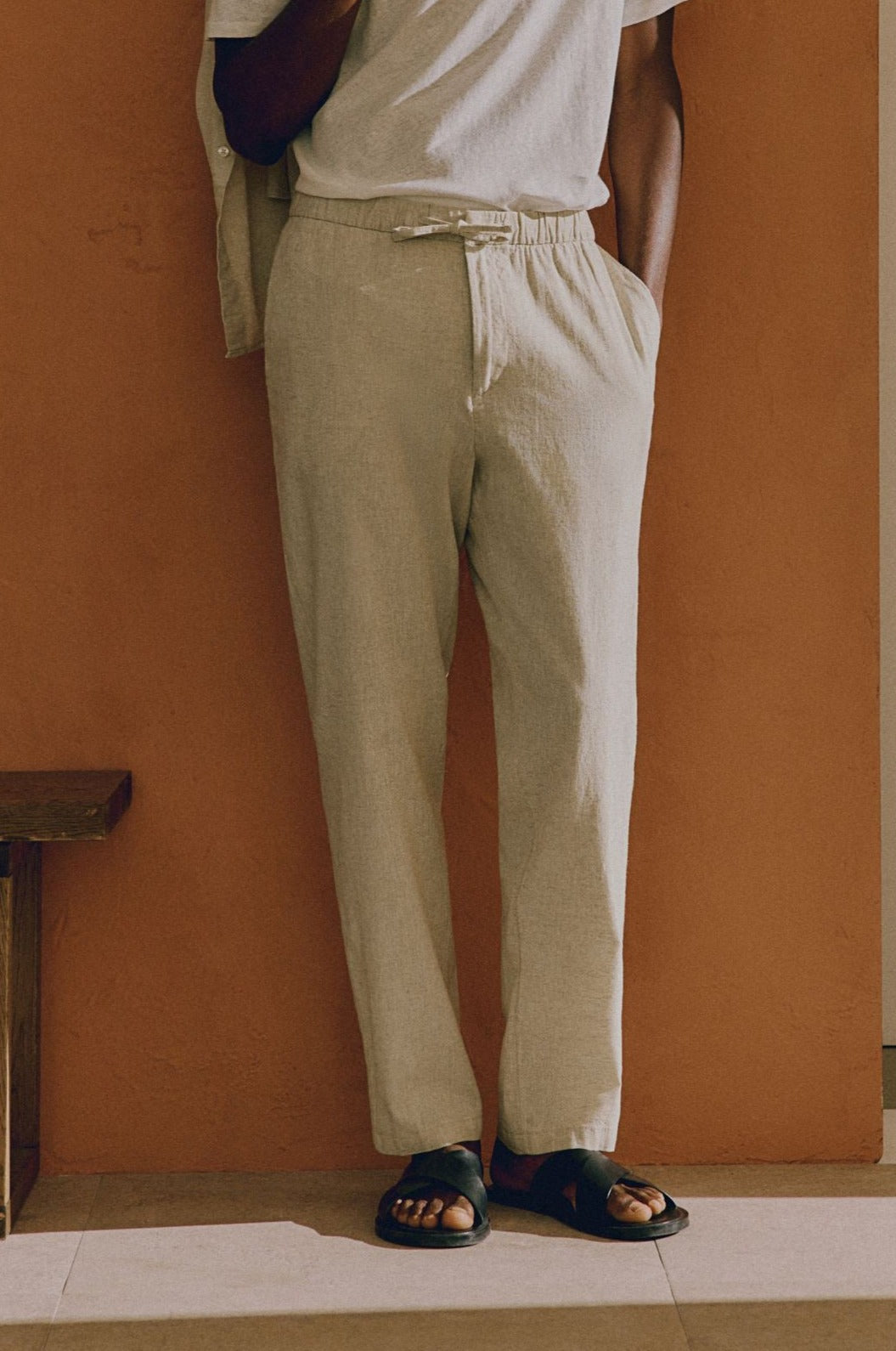 Men’s Relaxed Drawstring Trousers – Smart Casual Fit