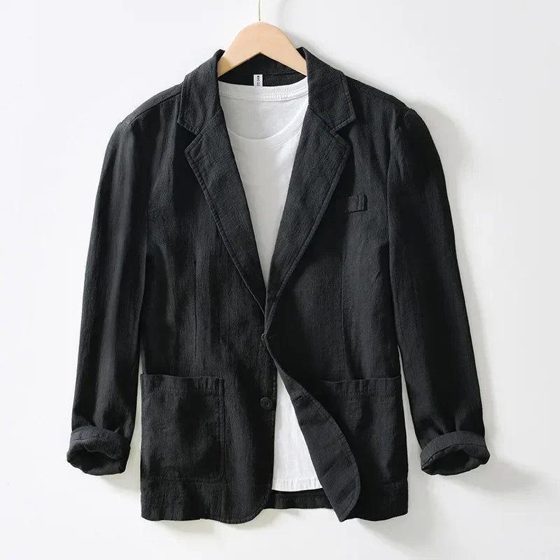 Men's Relaxed Linen Blazer – Smart-Casual Lightweight Layer