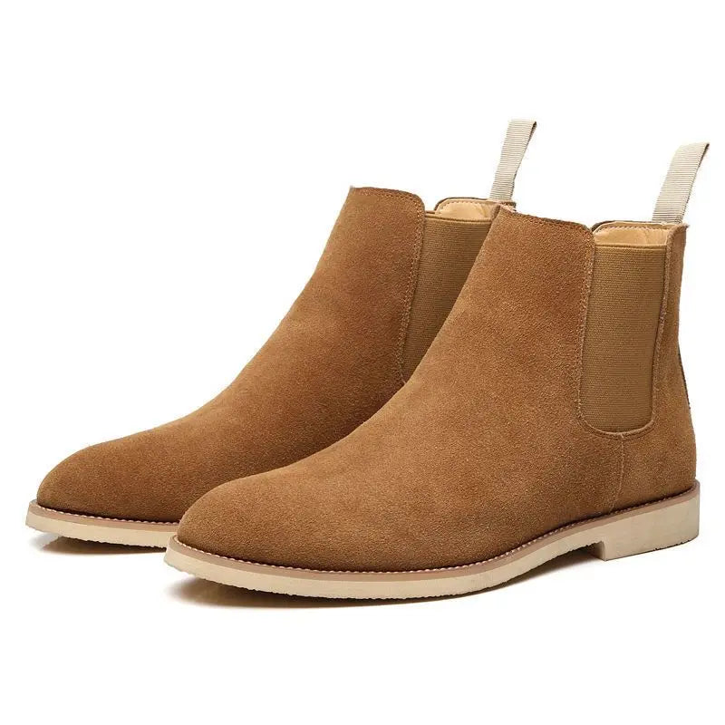 Men’s Retro Chelsea Boots – Medium-High Ankle Design