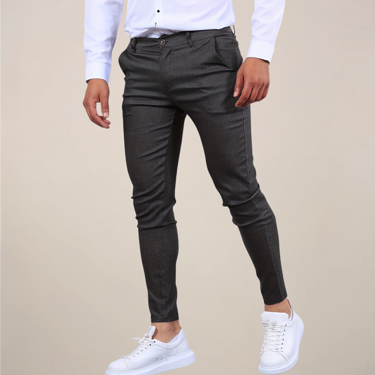 Men’s Skinny-Fit Chino Trousers – Sleek, Modern Cut for Smart Everyday Style