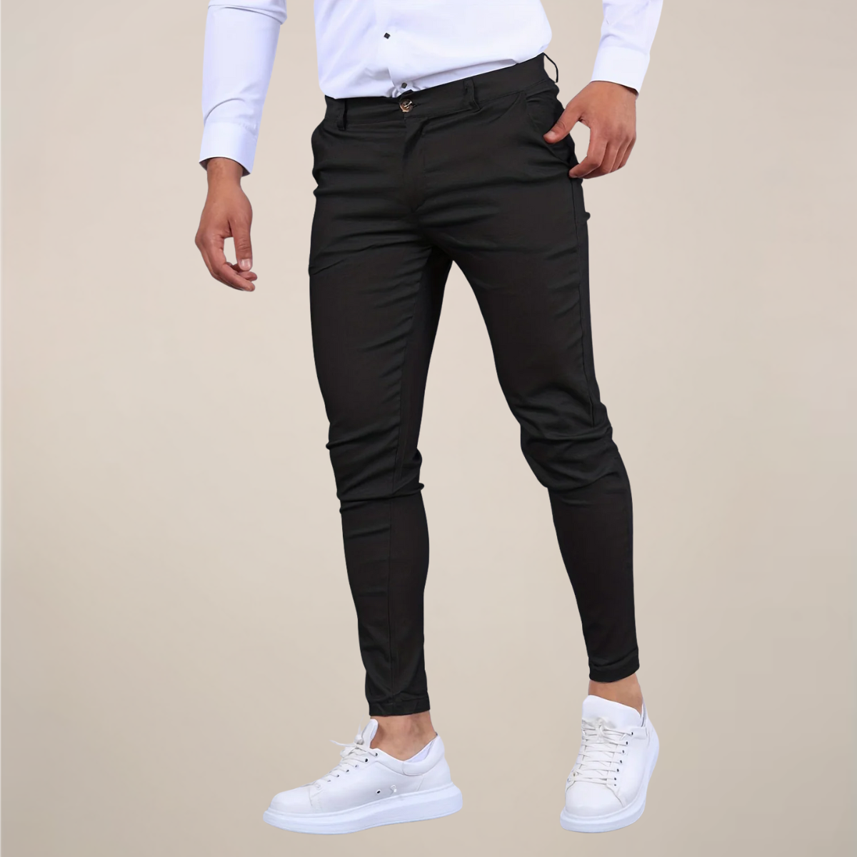 Men’s Skinny-Fit Chino Trousers – Sleek, Modern Cut for Smart Everyday Style
