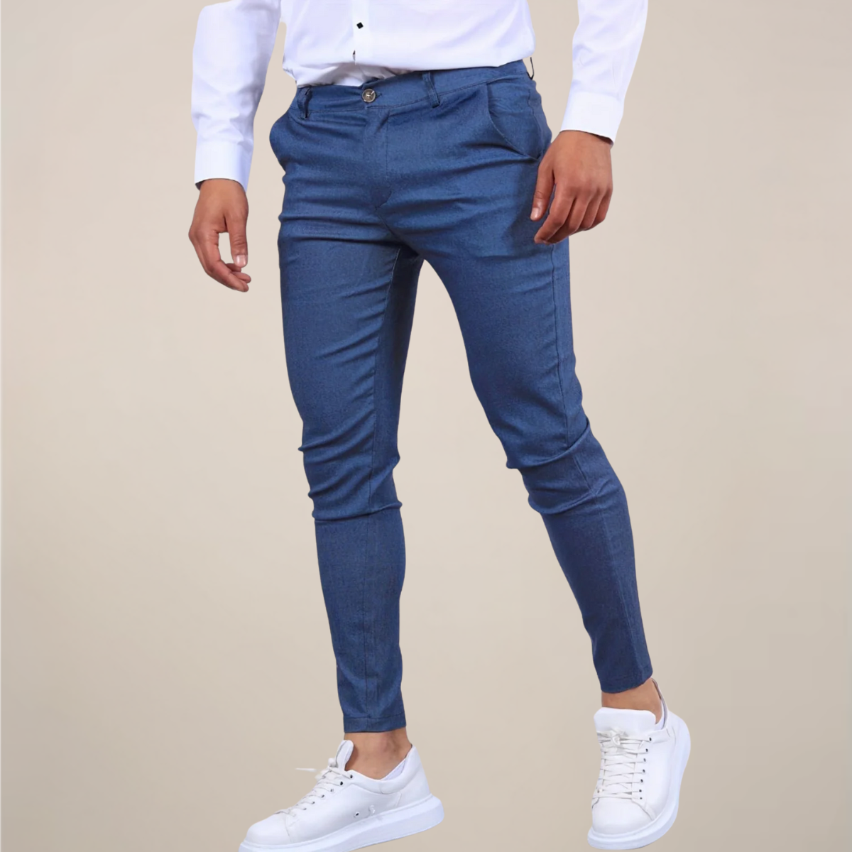 Men’s Skinny-Fit Chino Trousers – Sleek, Modern Cut for Smart Everyday Style