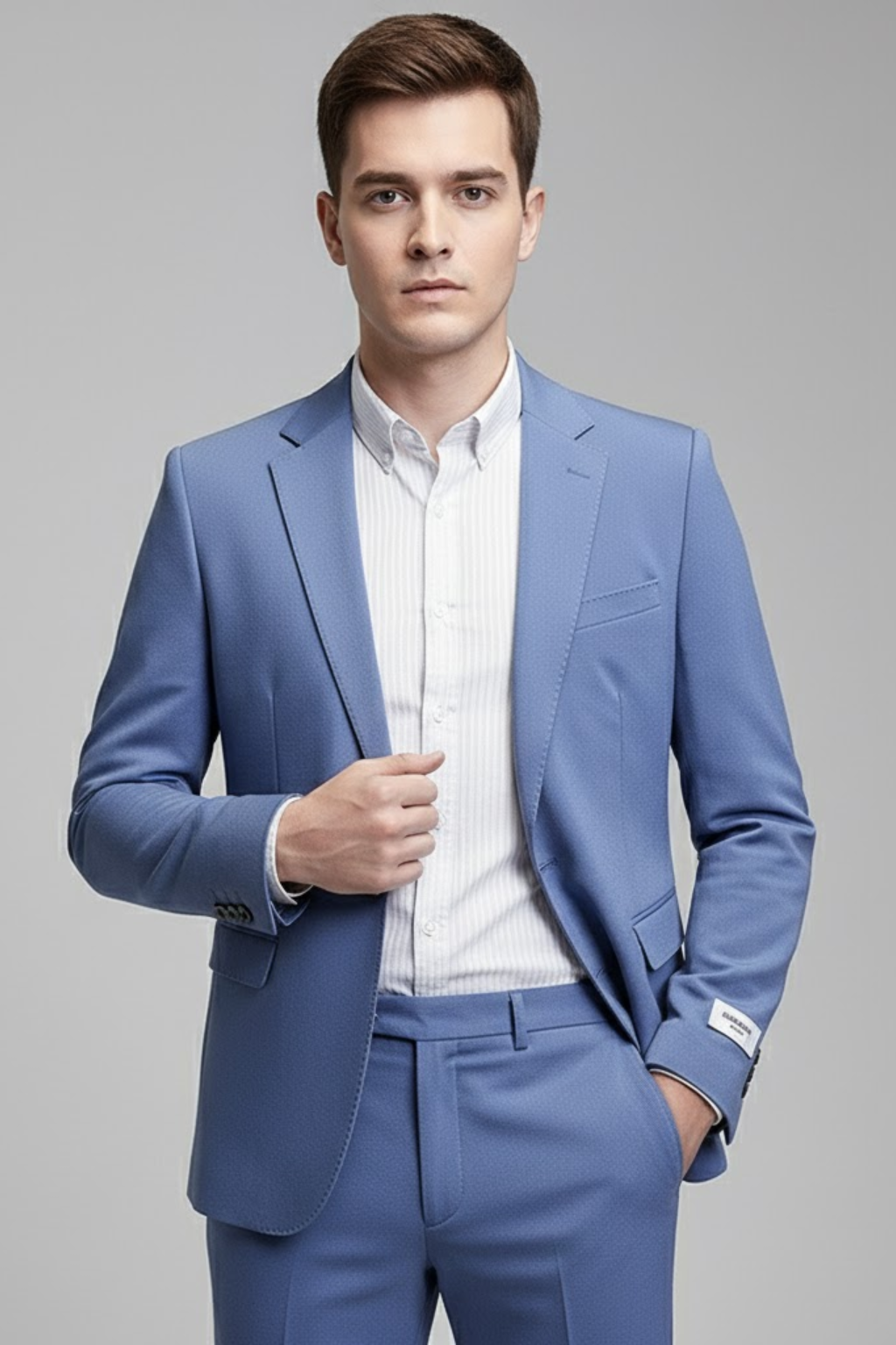 Men’s Slim Fit Business Suit – Modern Korean Style for Smart & Casual Occasions