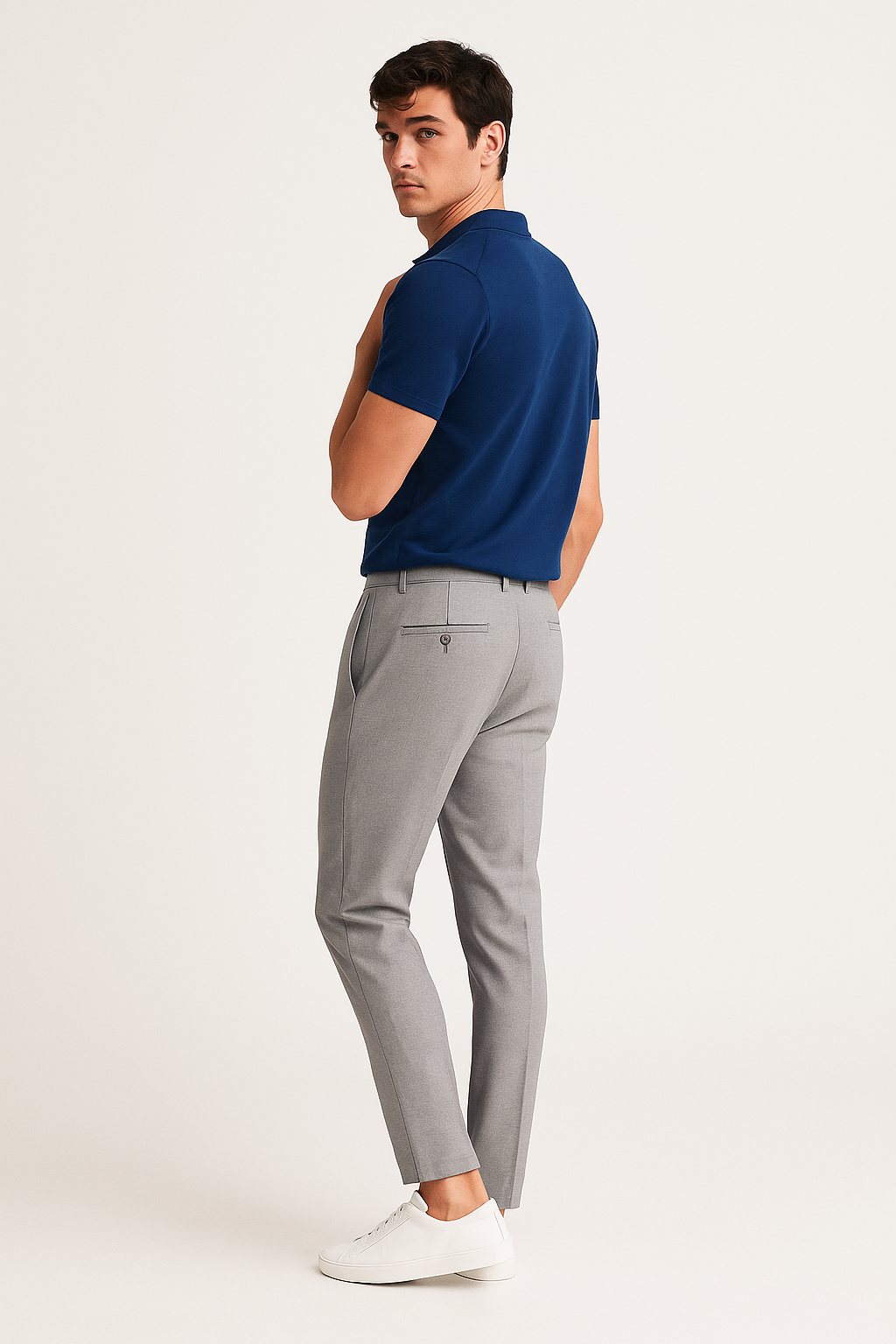 Men’s Tailored Trousers – Classic Flat-Front Workwear
