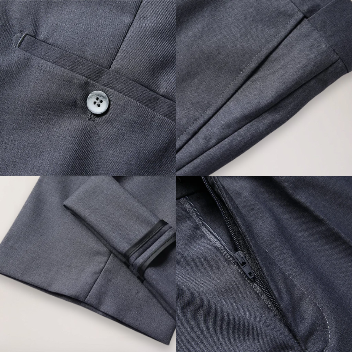 Men’s Three-Piece Formal Suit – Tailored Fit Blazer, Waistcoat, and Trousers