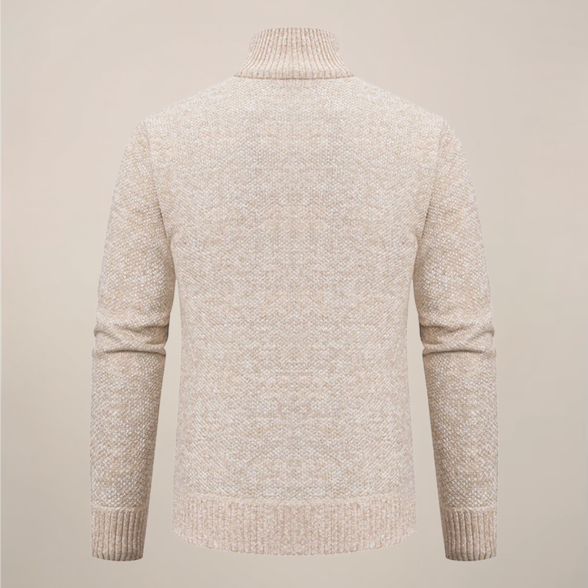 Men’s Zip-Up Stand Collar Cardigan – Smart Casual Knit Jacket
