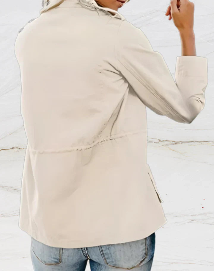 Nora Women's Jacket – Elegant Long Sleeve Jacket with Four Practical Pockets