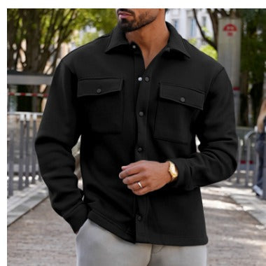 Edgar Men's Shirt Jacket – Modern Buttoned Overshirt with Pockets & Durable Comfort