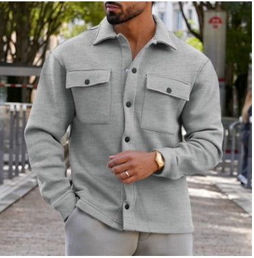 Edgar Men's Shirt Jacket – Modern Buttoned Overshirt with Pockets & Durable Comfort