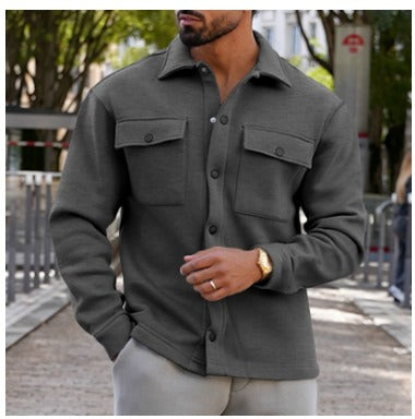 Edgar Men's Shirt Jacket – Modern Buttoned Overshirt with Pockets & Durable Comfort