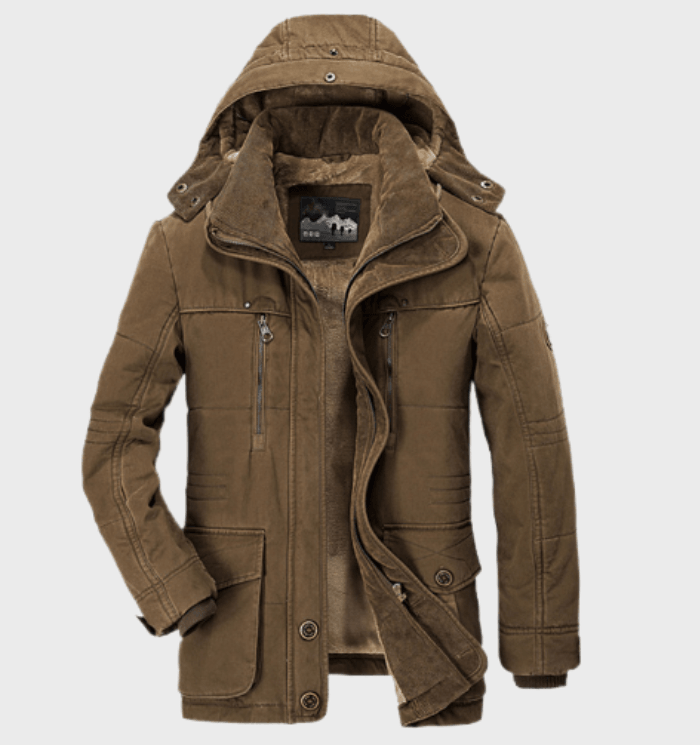 Allan Men's Winter Jacket – Warm with Hood with Insulating Lining & Practical Pockets