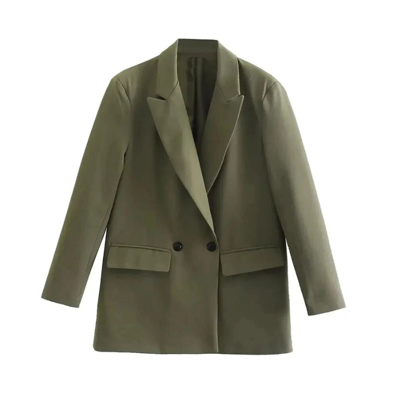 Amalia Blazer Oversize Femme – Elegant Double-Breasted Coat in High-Quality Fabric