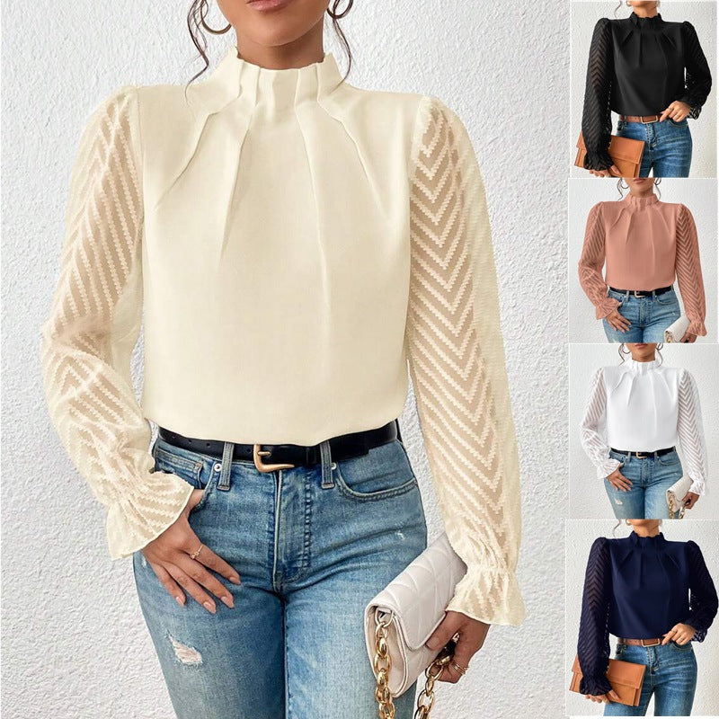 Blouse Femme Sophie – Elegant Printed Top, Breathable & Versatile for Work and Leisure