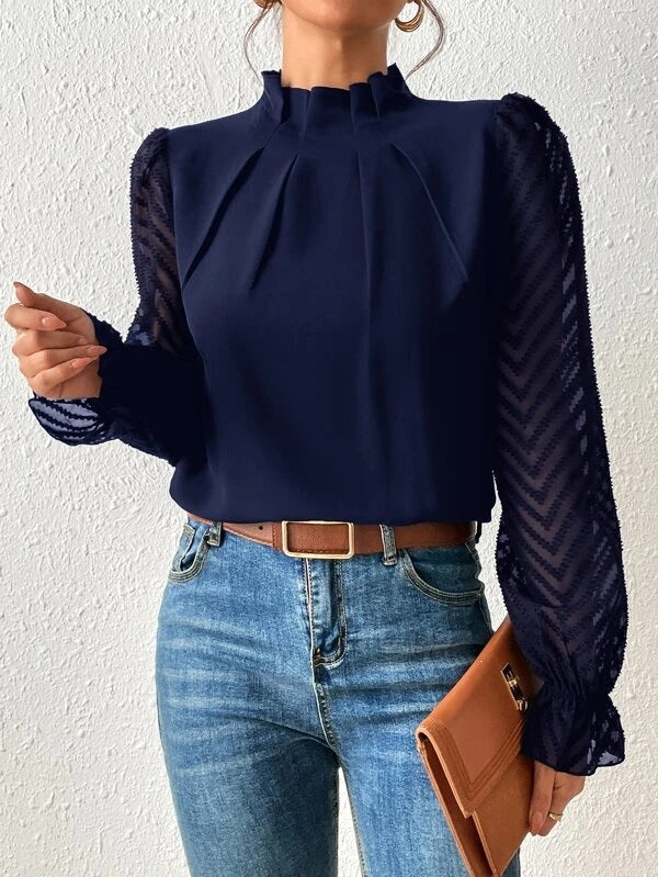 Blouse Femme Sophie – Elegant Printed Top, Breathable & Versatile for Work and Leisure