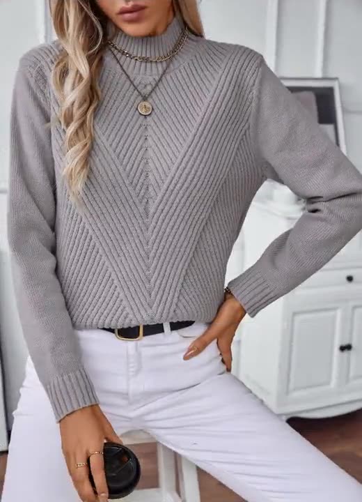 Margaret Pull Woman – Soft Knit with Elegant & Comfortable Half Turtleneck Autumn/Winter