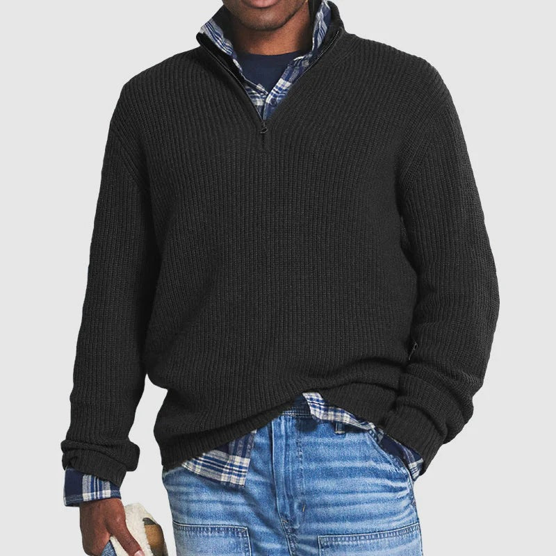 Jérôme Men's Cotton Pullover – Comfortable & Elegant Zip-Up Sweatshirt for Everyday Use
