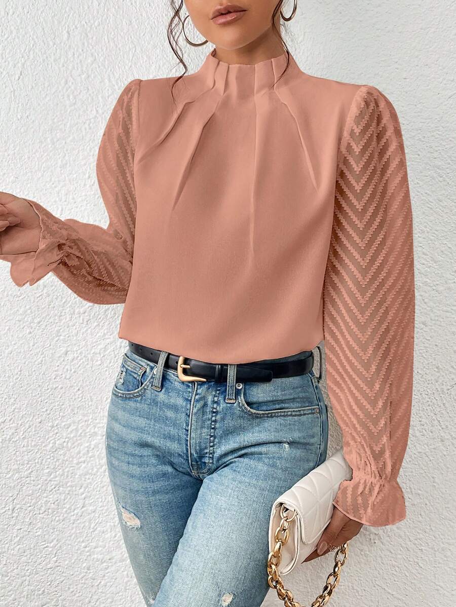 Blouse Femme Sophie – Elegant Printed Top, Breathable & Versatile for Work and Leisure