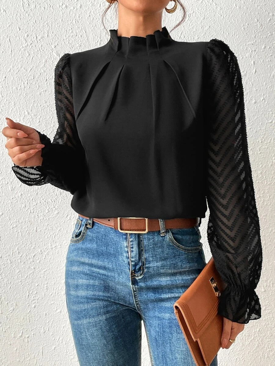 Blouse Femme Sophie – Elegant Printed Top, Breathable & Versatile for Work and Leisure
