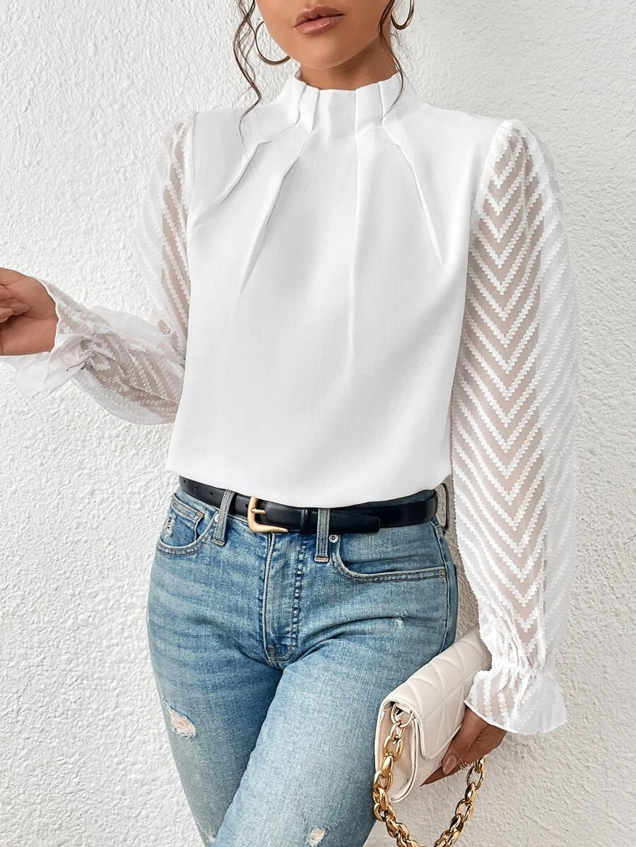 Blouse Femme Sophie – Elegant Printed Top, Breathable & Versatile for Work and Leisure