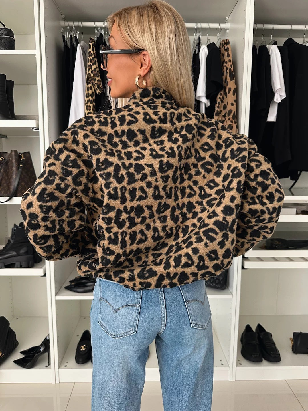 Yusra Women's Leopard Jacket – Chic Loose Fit & Soft Comfortable Fabric