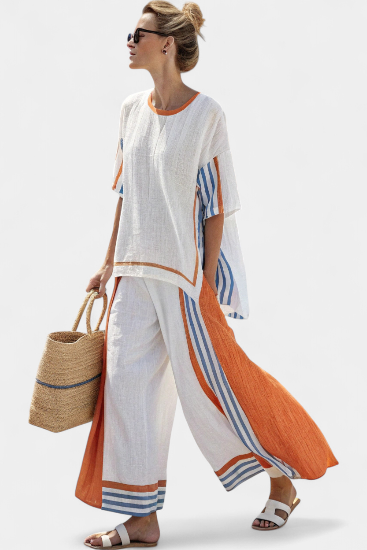 Summer Elegant Striped Set – Timeless Flattering Fit