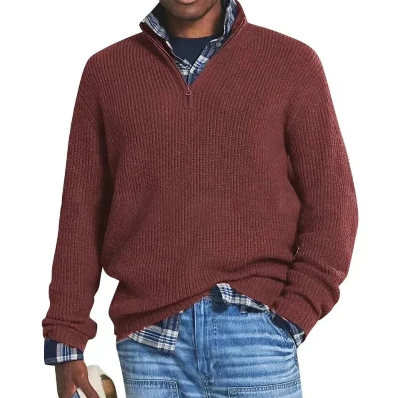 Jérôme Men's Cotton Pullover – Comfortable & Elegant Zip-Up Sweatshirt for Everyday Use