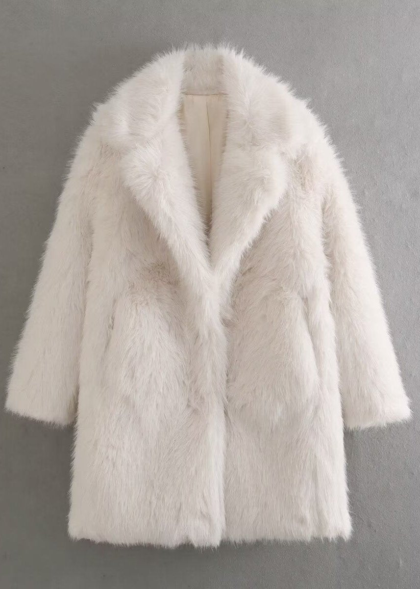 Monroe Winter Coat Synthetic Fur Woman – Casual Soft Fit with Wide Collar