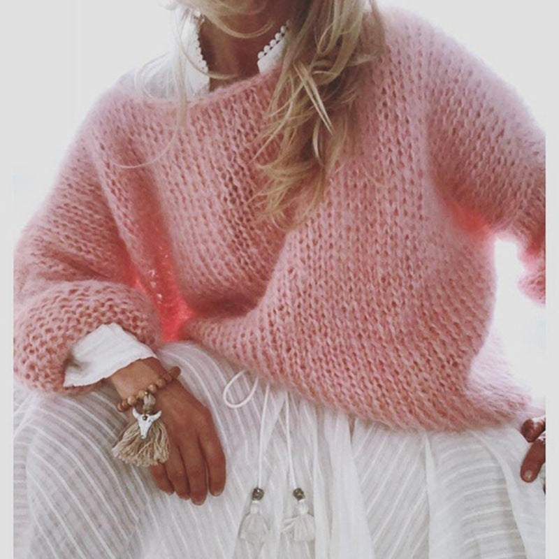 Ailany Pull Knitted Woman – Embroidered Patterns, Casual Fit & Bohemian Chic Style