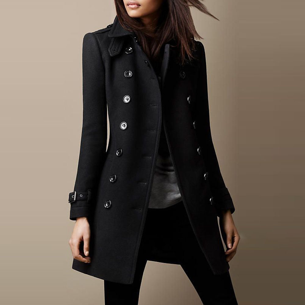 Lucille Women's Coat – Elegant Long Coat in Prestige Wool with Timeless Style