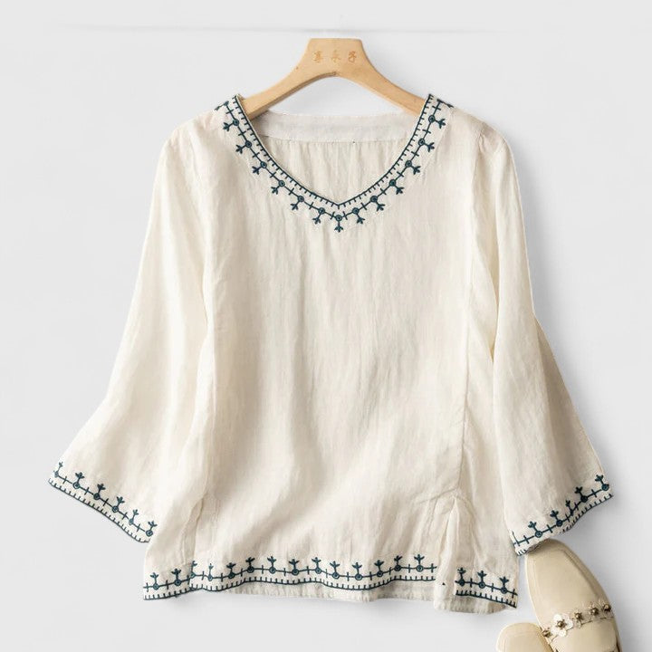 V-Neck Relaxed Fit Women's Top – Lightweight Feel & Flattering Silhouette