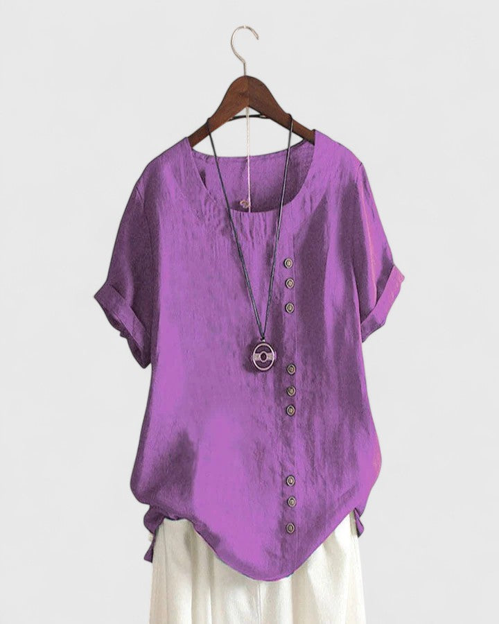 Short Sleeve Relaxed Fit Women's Top – Breathable Fabric & All-Day Comfort