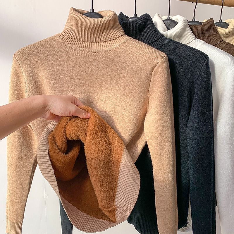 Milani Turtleneck Sweater Women – Warm Fleece Lined Sweatshirt & Casual Winter Cut
