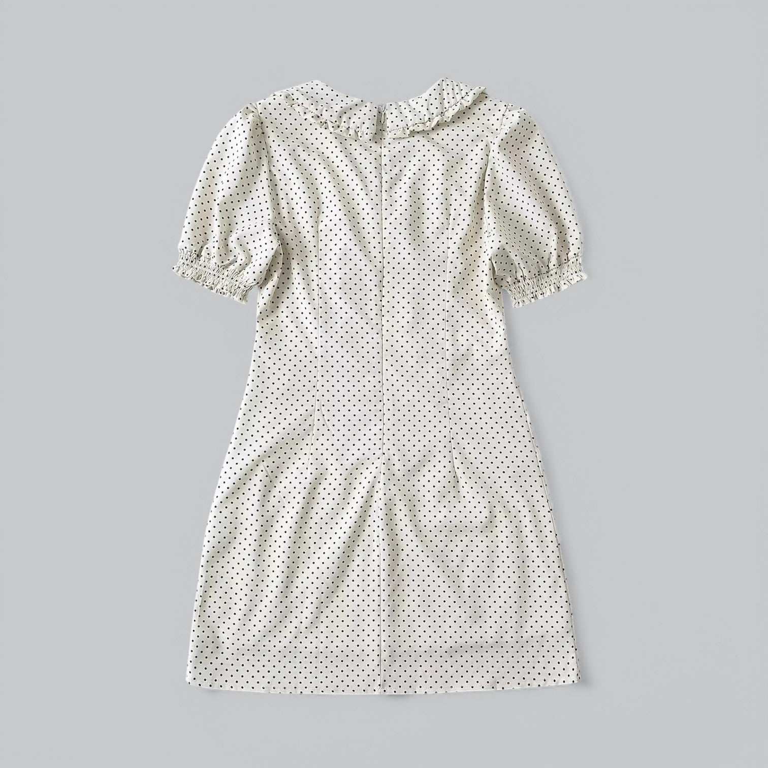 Polka Dot Mini Dress – Puff Sleeve Vintage Summer Dress for Women