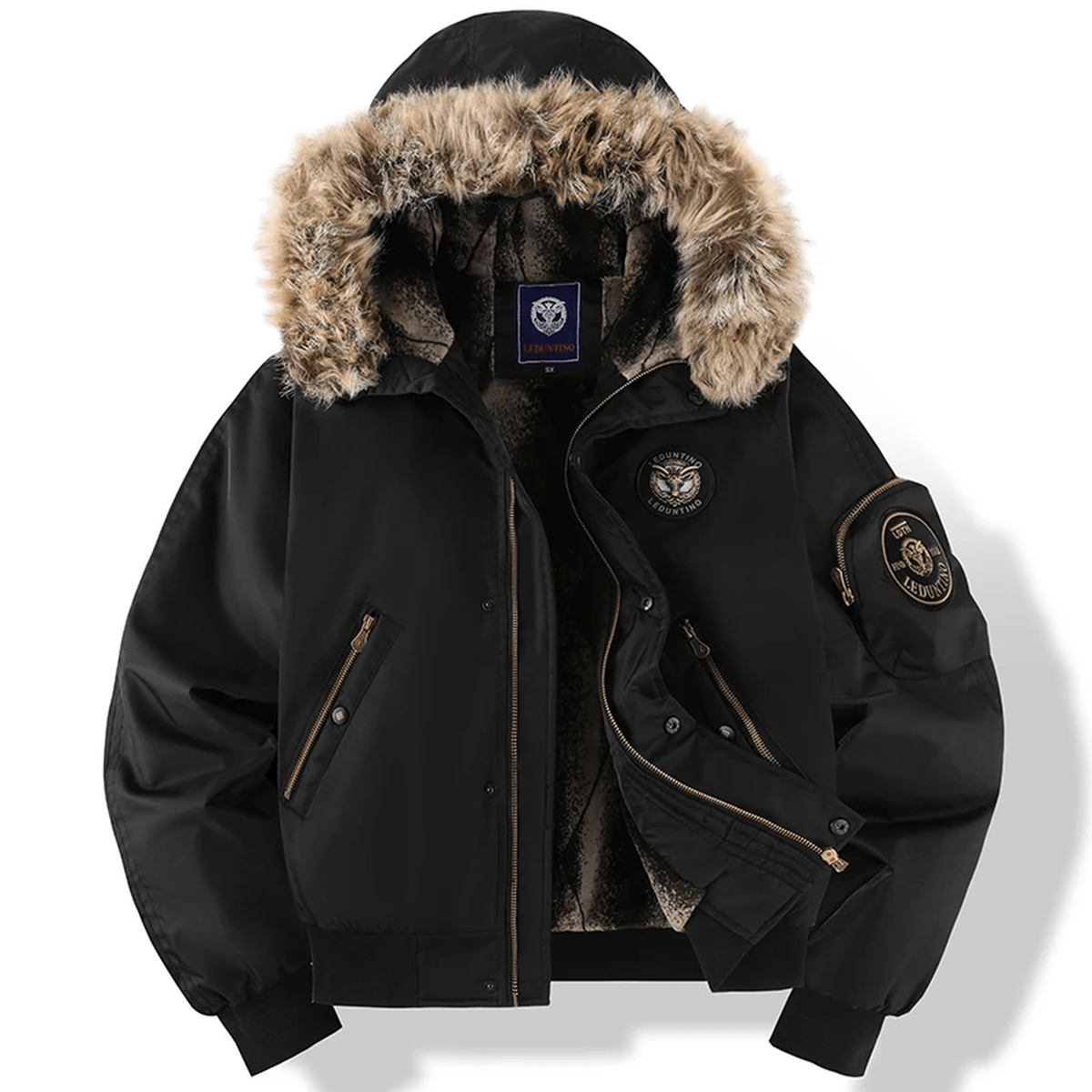 Ivan Bomber Quilted Man – Hood with Fake Fur, Warm & Urban Style