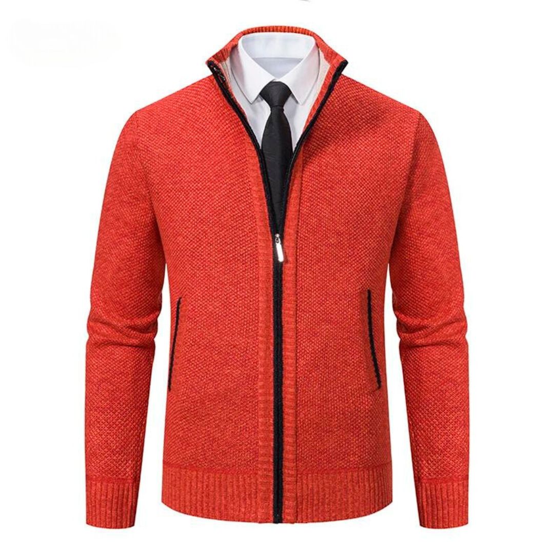 Adrian Pull Homme – Black Knit with Zip Closure, Elegant & Comfortable for All Occasions