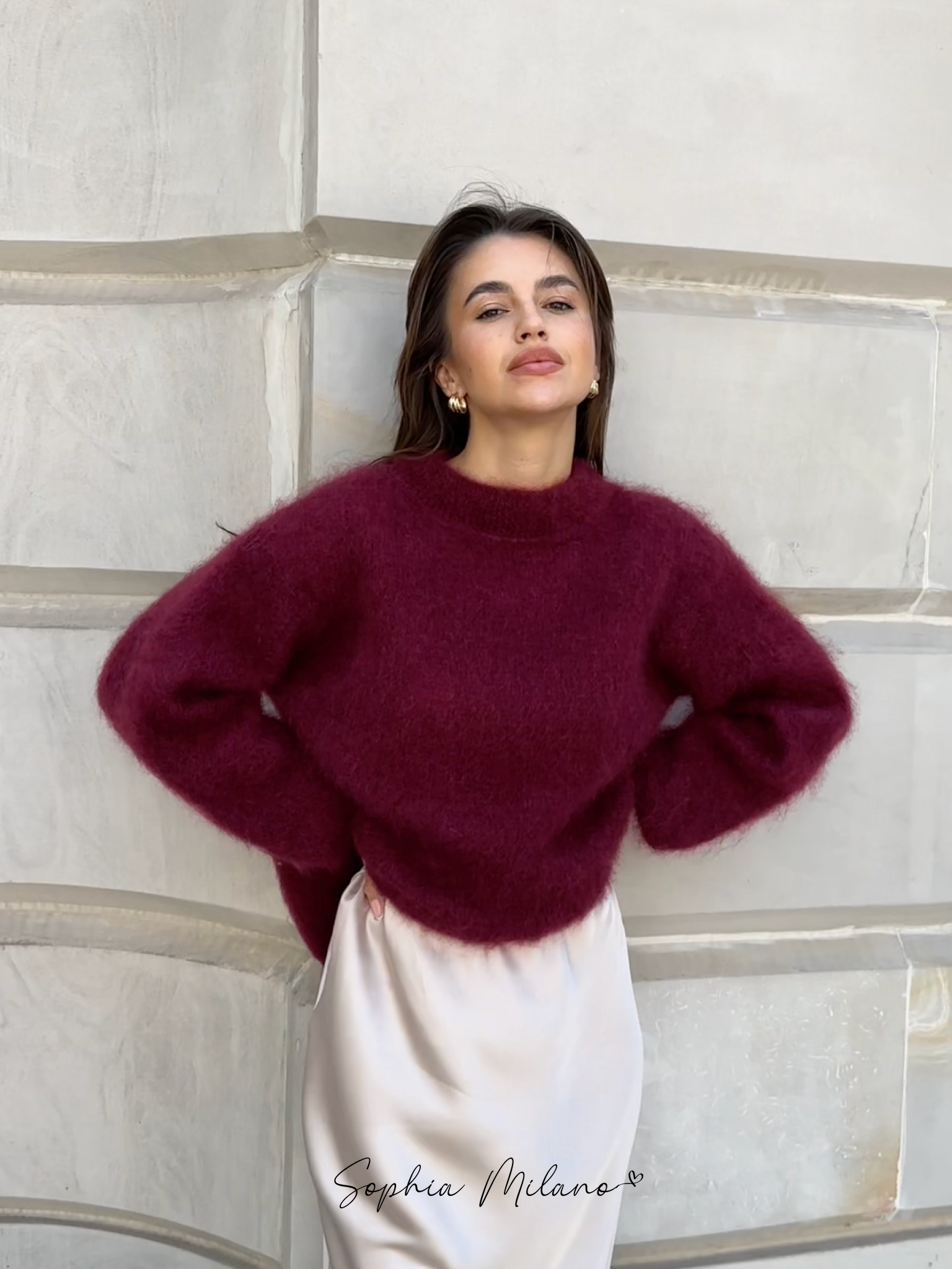 Aurora Pull Femme Luxe en Mohair – Oversize, Soft and Elegant for All Occasions