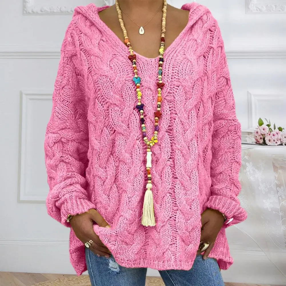 Liana Pullover in Twisted Knit for Women – Soft and Oversized Knit Top with Elegant Textured Pattern